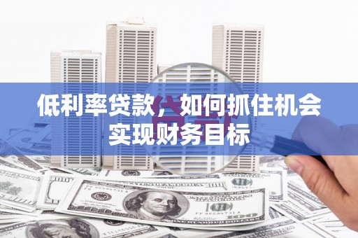 林甸低利率贷款，如何抓住机会实现财务目标