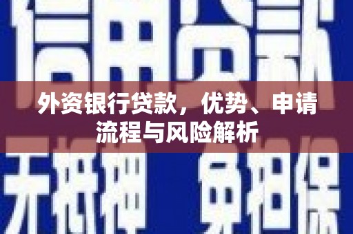 天津外资银行贷款，优势、申请流程与风险解析