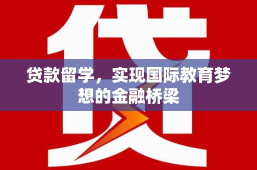 阜康贷款留学，实现国际教育梦想的金融桥梁