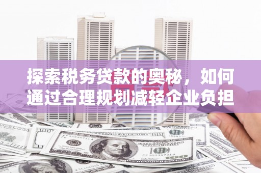 邯郸探索税务贷款的奥秘，如何通过合理规划减轻企业负担