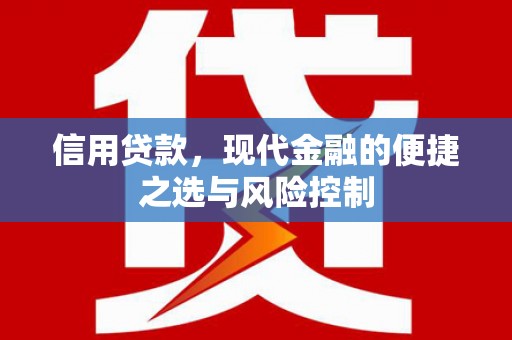 大庆信用贷款，现代金融的便捷之选与风险控制