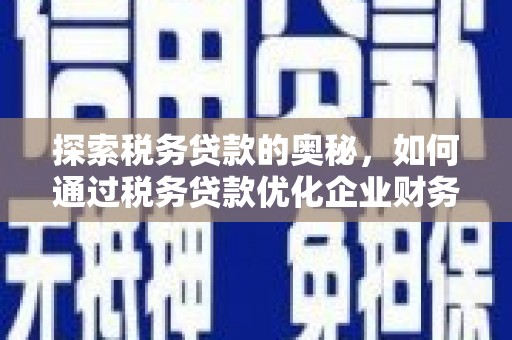 蕲春探索税务贷款的奥秘，如何通过税务贷款优化企业财务