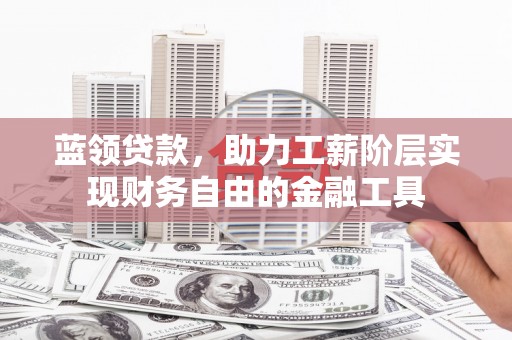 大社蓝领贷款，助力工薪阶层实现财务自由的金融工具